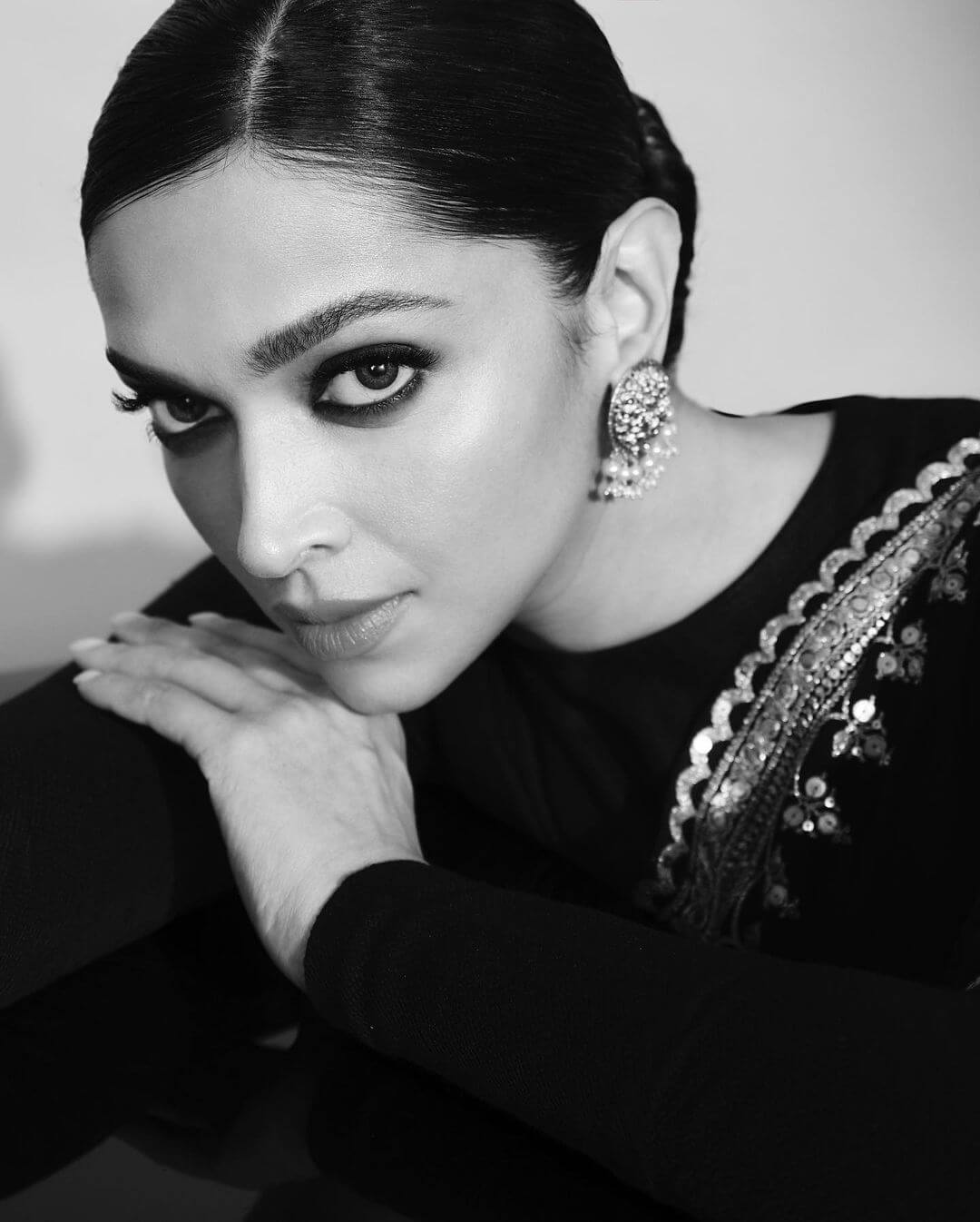 Deepika Padukone Is A Whole Mood In Striking Black Sari: Deepika Padukone. Photo Credit: www.instagram.com