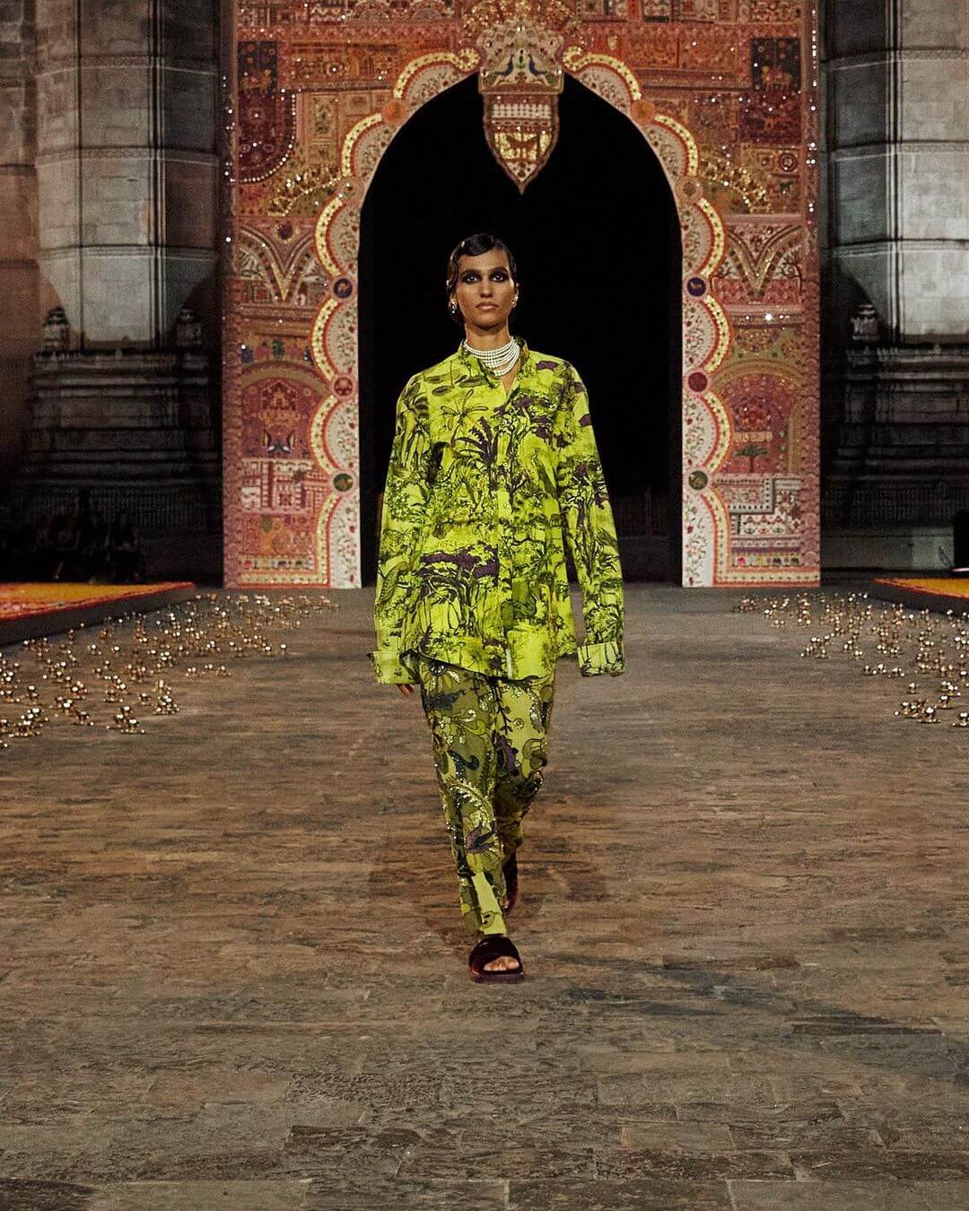 Highlights From Dior Fall/Winter 2023 Show In Mumbai: Madras checks. Photo Credit: www.instagram.com