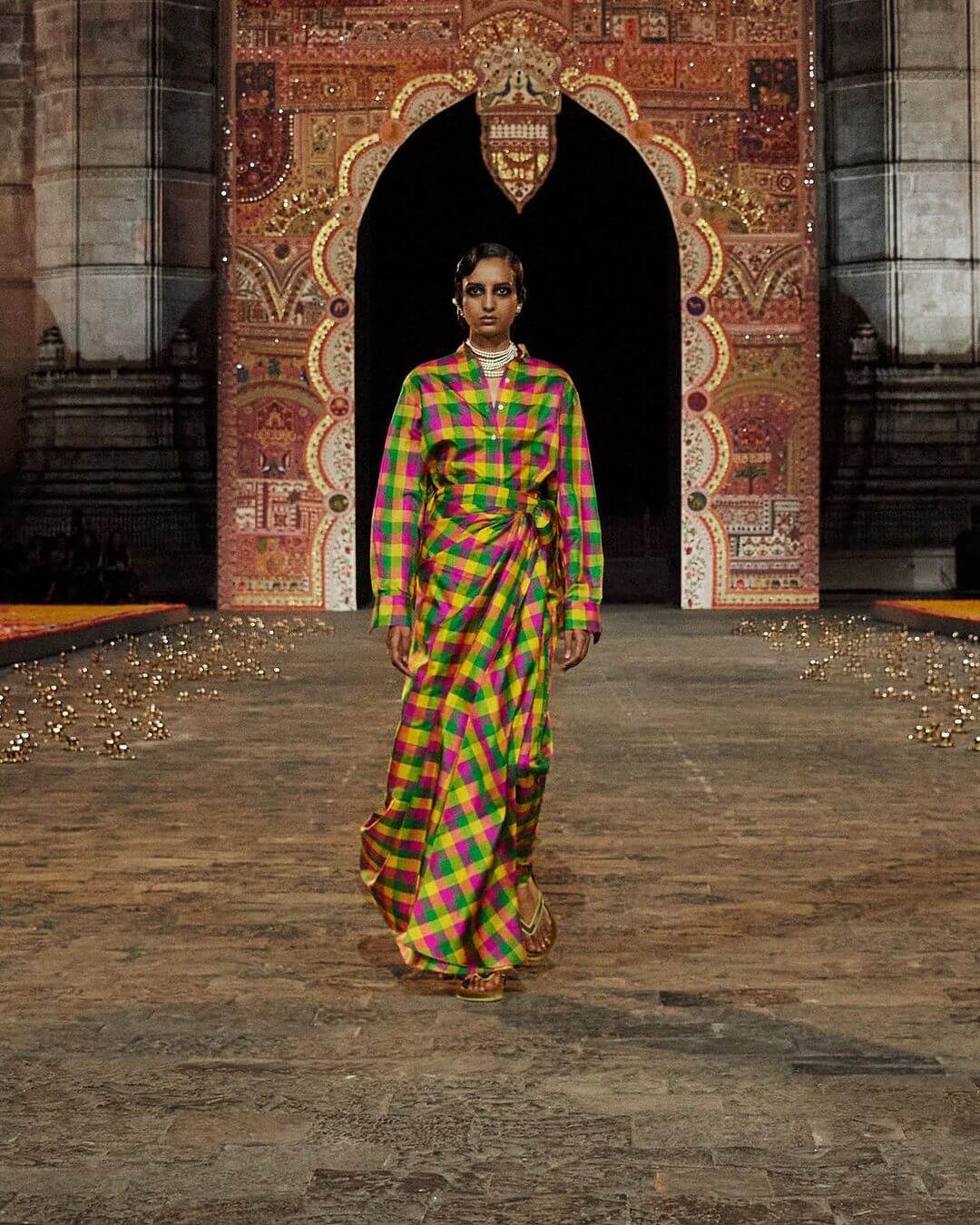 Highlights From Dior Fall/Winter 2023 Show In Mumbai: the stunning heritage-celebrated embroidery work. Photo Credit: www.instagram.com