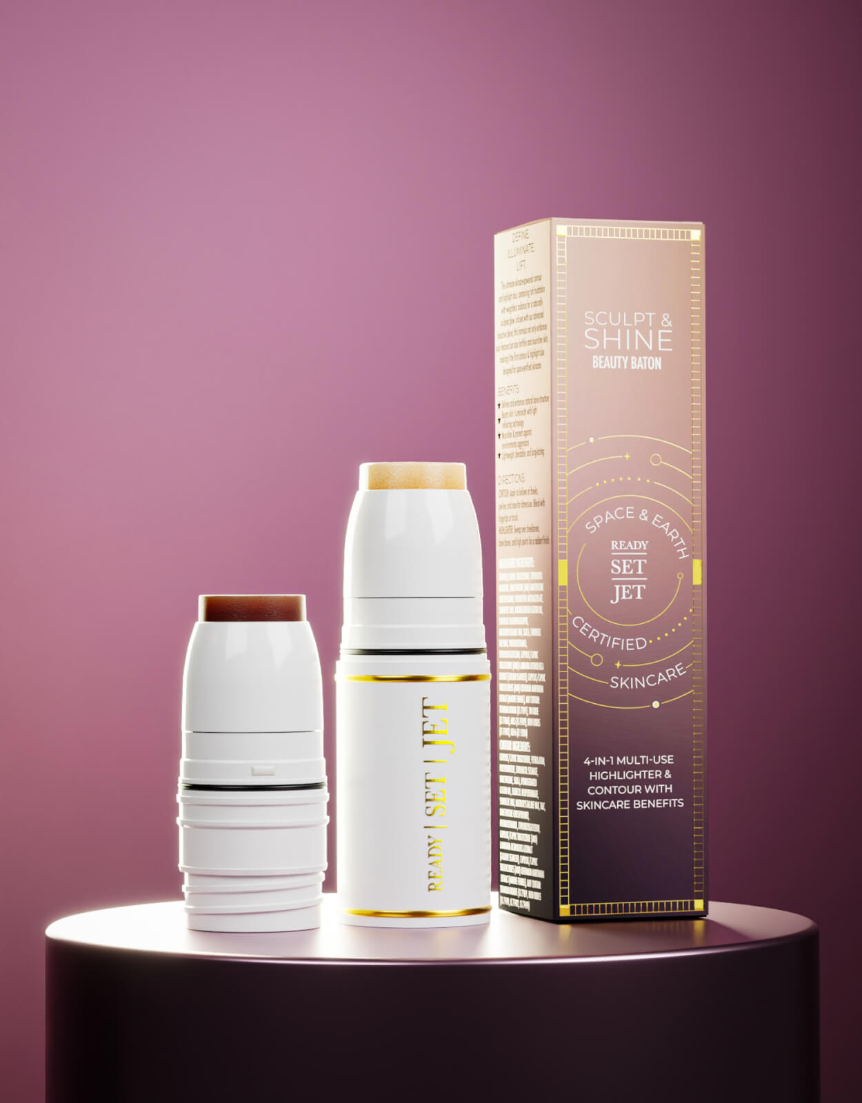 Ready Jet Set Sculpt & Shine Beauty Baton - Space & Earth Certified