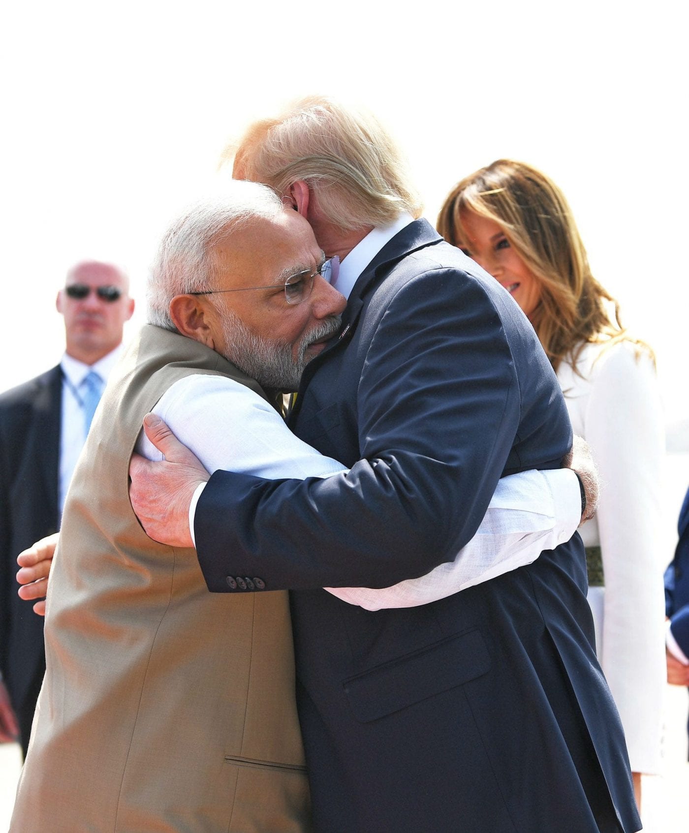 Namaste Trump: The bromance between two world leaders.