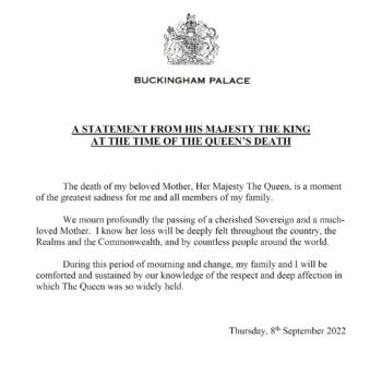 Queen Elizabeth II Has Died