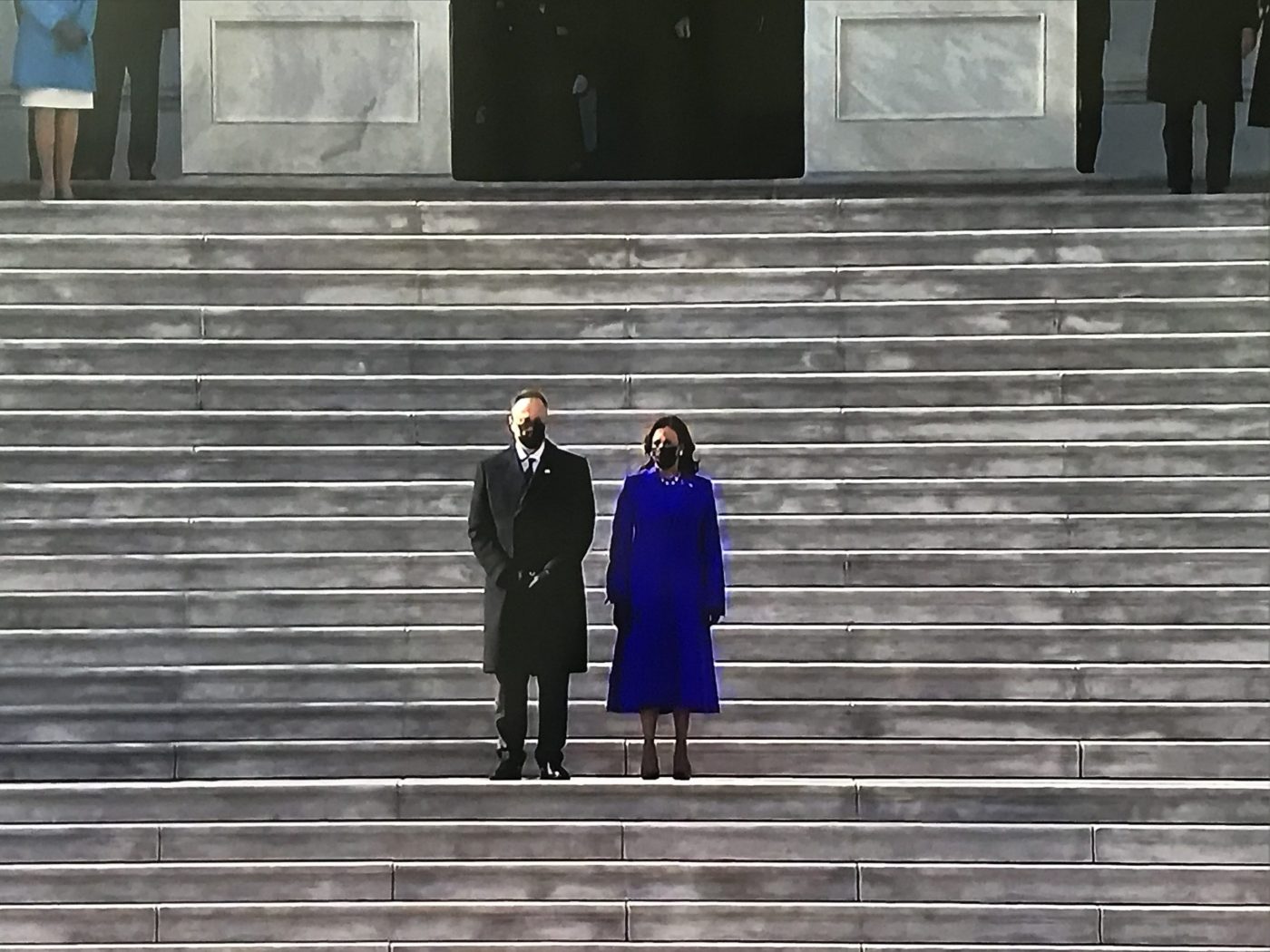 It's Our Time Now: Highlights From The Inauguration Of Vice President Kamala Harris: Vice President Kamala Harris as she sends off former Vice President Mike Pence.