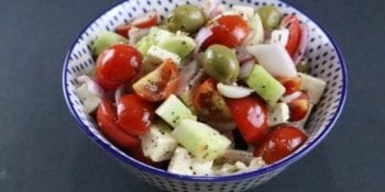 Greek Salad with Paneer. Photo Credit: Tasted Recipes