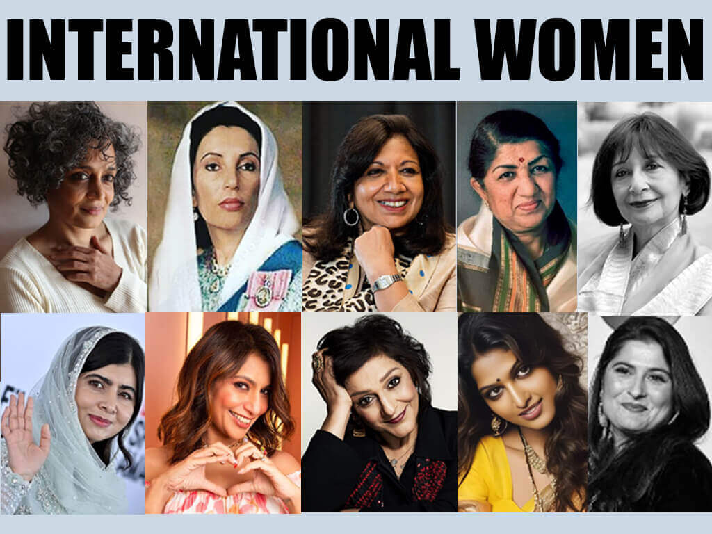 Collage Featuring Notable South Asian Women. 