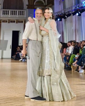 Day 2 Highlights: 'Lifestyle Toronto' Showcasing Pakistani Fashion Designers Ends With A Show-Stopping Finale: Riwayat CEO and Founder Adnan Ansari and Pakistani model and brand Ambassador Fouzia Aman. Photo Credit: Media Works!!