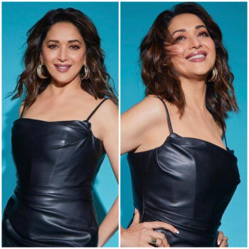 Celeb Style Alert: Madhuri Dixit-Nene Sizzles In Stunning Black Dress