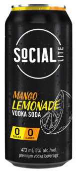 SoCial Lite Mango Lemonade Vodka Soda. Photo Credit: SoCial Lite Vodka