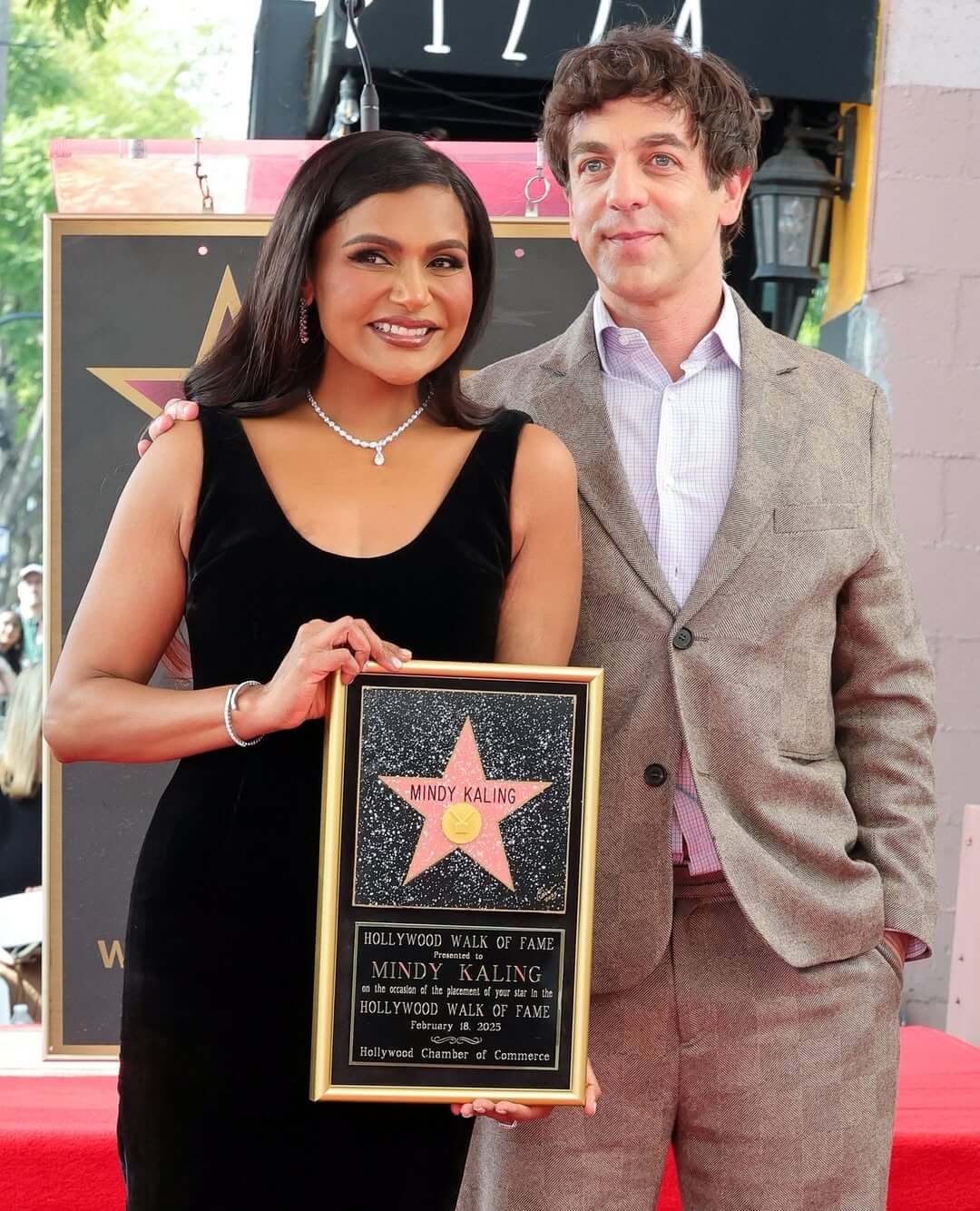 Mindy Kaling Receiving Her Hollywood Walk Of Fame Star in February 2025. Image Credit: .instagram.com/variety/