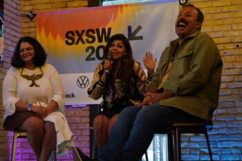 Panelists Apoorva Bakshi, Falguni Lakhani Adams, and Rizwan Manji. Photo Credit: South Asian House