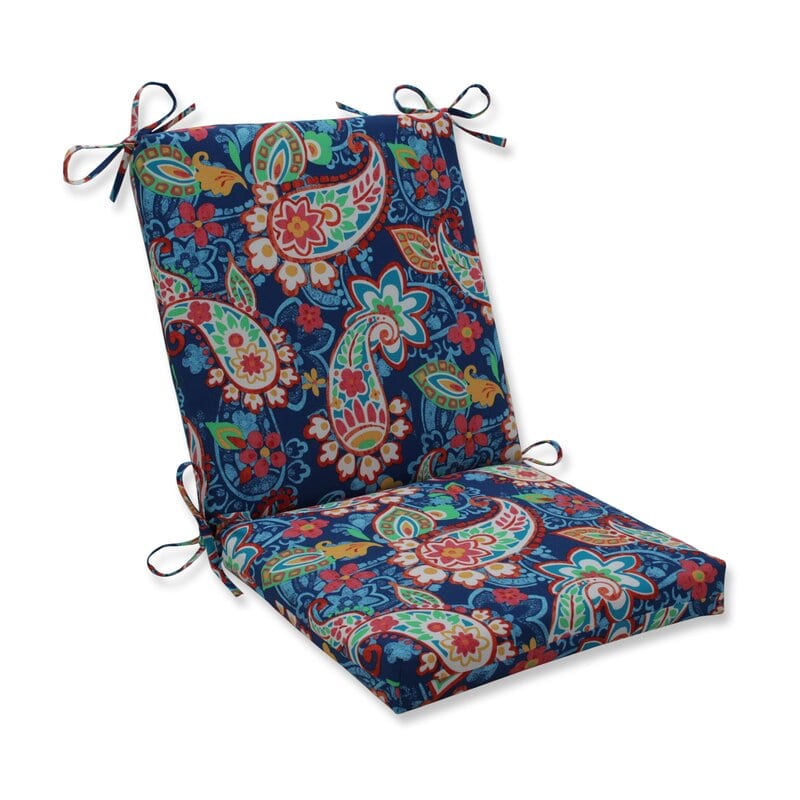 Winston Porter Paisley Party Indoor/Outdoor Dining Chair Cushion. Photo Credit: Wayfair