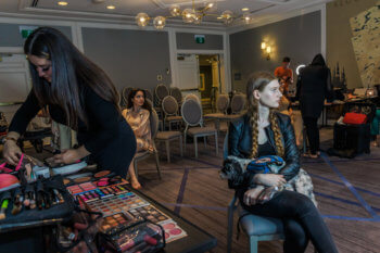 Day 1 Highlights: 'Lifestyle Toronto' Lit Up The Runway With The Hottest Pakistani Fashion Designers In Exclusive 2-Day Event: Basktage beautys prepping for the runway show. Photo Credit: Riwayat/Marina Black for Batchan.media