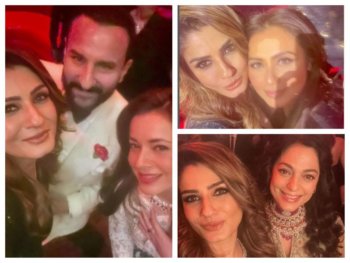 Check Out Who Was At Karan Johar's 50th Star-Studded Birthday Bash: Selfie time with Raveena Tandon.