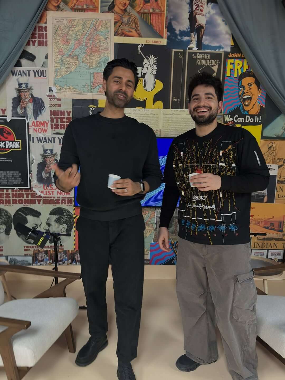 With Hasan Minhaj. IG @maisamayhoon