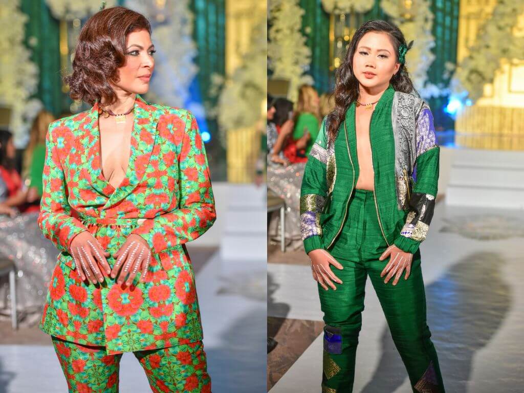 #ANOKHI20: Stunning Designs Lit Up The Ramp At The ANOKHI Emerald Runway Show: (L-R): Showstoppers Husein Minhaj, Harjas Singh, Ali Kazmi, Faud Ahmed with designer Ishan (front). Photo Credit: Nisarg Media Productions