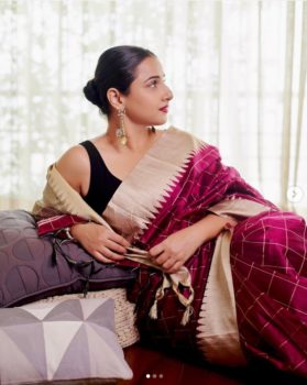 Celeb Style Alert: Vidya Balan Strikes A Classic Note With Her Sari Style