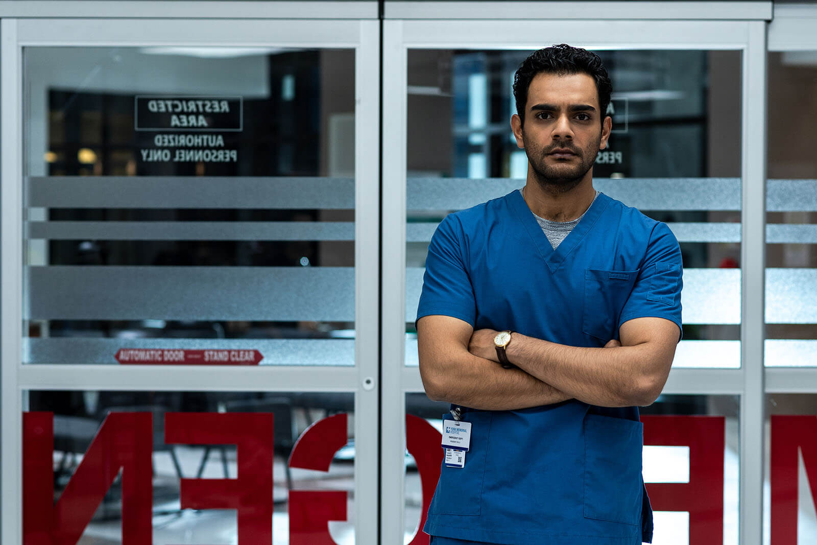 Hamza Haq in a still from <i>Transplant</i>