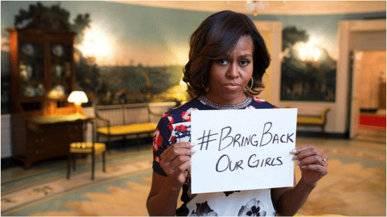 Michelle Obama Missing Nigerian Girls Hashtag