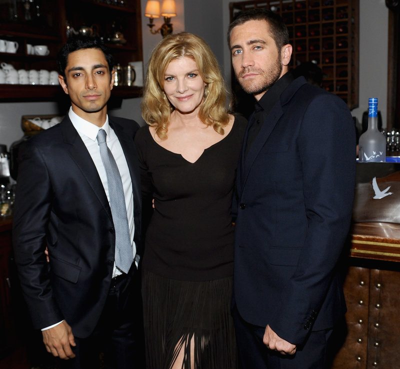 Actors Riz Ahmed, Rene Russo and Jake Gyllenhaal at the Nightcrawler premiere party hosted by Grey Goose vodka and Soho House Toronto for TIFF on September 5, 2014 in Toronto, Canada. (Photo by Stefanie Keen)