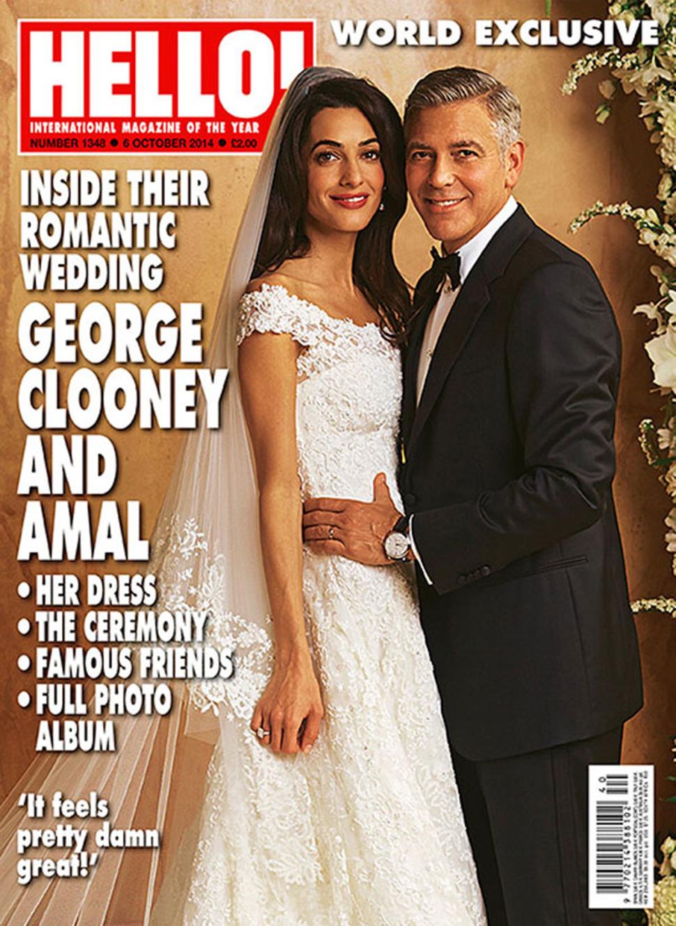 Hello mag cover, George Clooney, Amal Alamuddin wedding