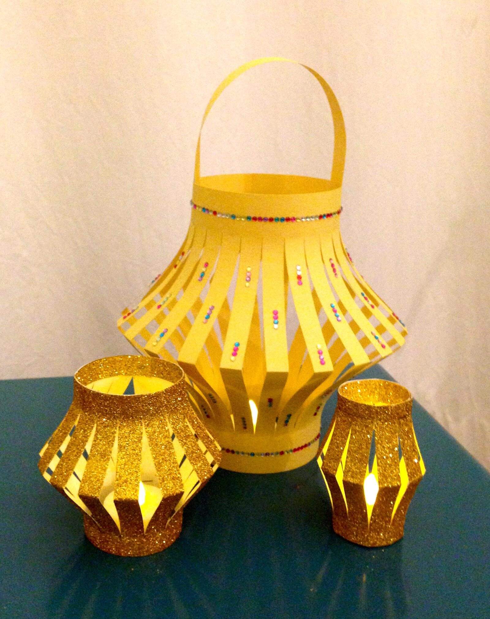DIY: How To Make A Table Top Paper Craft Diwali Lantern - ANOKHI LIFE