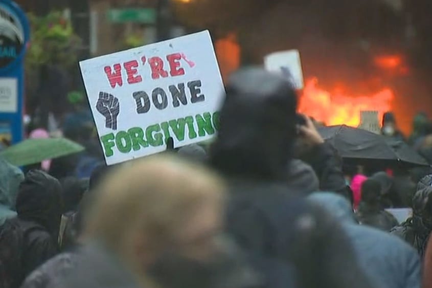 "I Can't Breathe" — A Snapshot Of A Burning America: Seattle, Washington. Photo Credit: www.katu.com