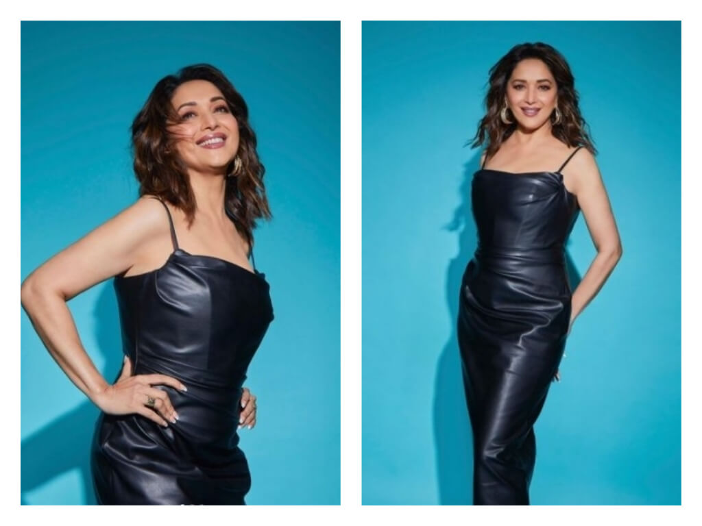 Celeb Style Alert: Madhuri Dixit-Nene Sizzles In Stunning Black Dress