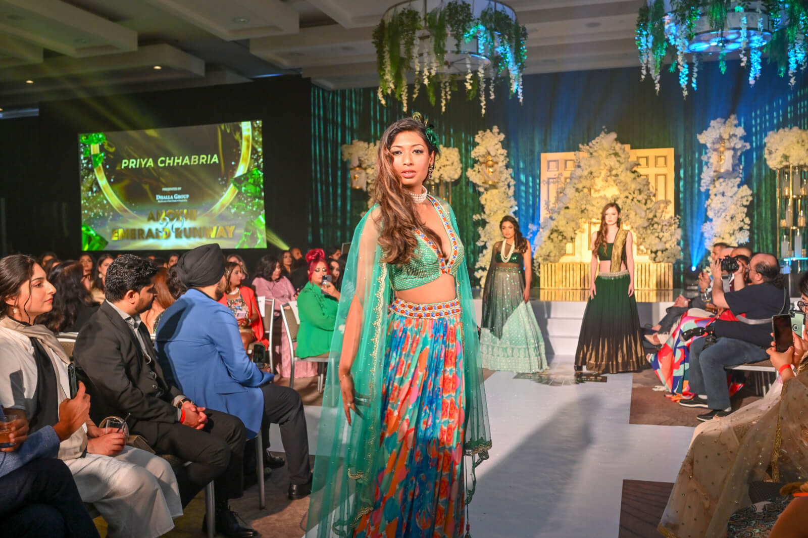 #ANOKHI20: Stunning Designs Lit Up The Ramp At The ANOKHI Emerald Runway Show: Showstopper Neelam Verma in Mani Jassal. Photo Credit: Nisarg Media Productions