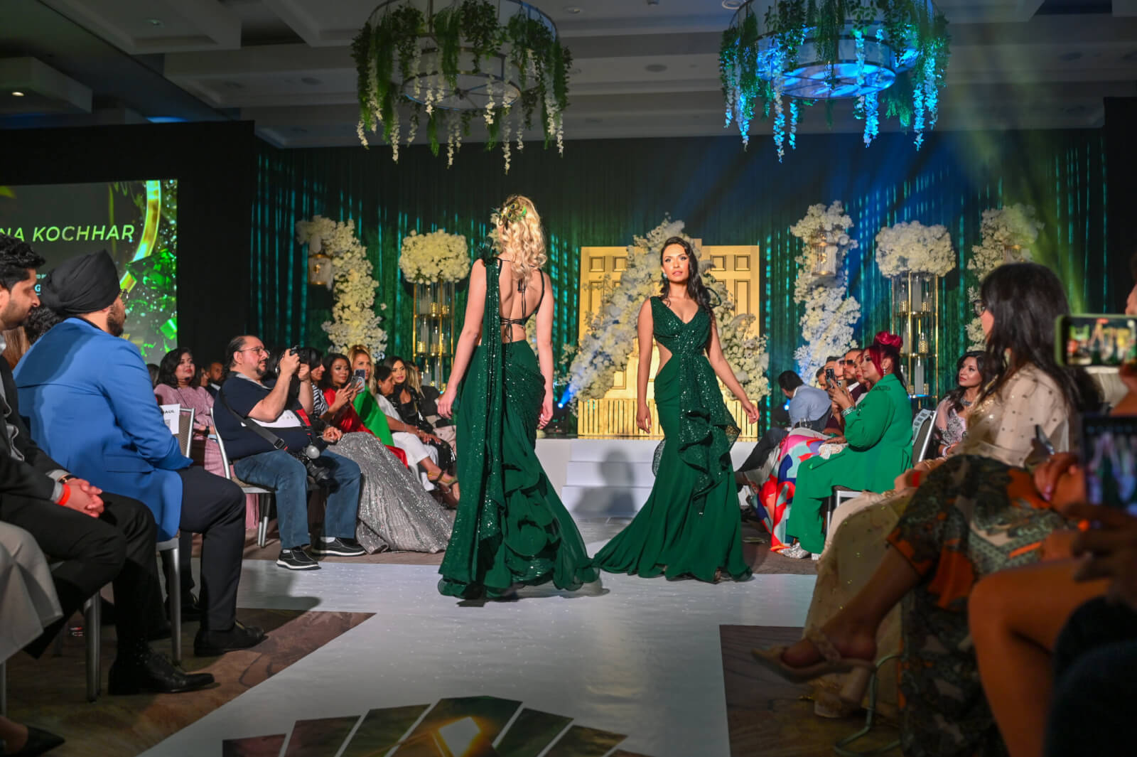 #ANOKHI20: Stunning Designs Lit Up The Ramp At The ANOKHI Emerald Runway Show. Ravleen Kaur (right). Photo Credit: Nisarg Media Productions