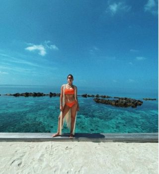 Sara Ali Khan's Bikini Style Sets The Tone For Hot Girl Summer: Sara Ali khan glows in a cool orange bikini, crochet cover and shell necklace. Photo Credit: www.instagram.com