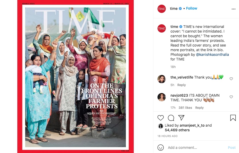 TIME Magazine Honours The Women Of The Farmers Protest On Their International Cover
