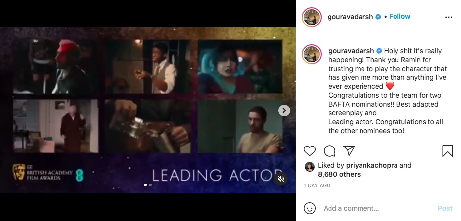 Adarsh Gourav & Riz Ahmed Nab Best Actor Nominations At BAFTA: Priyanka Chopra Jonas tweeted her excitement with Adarsh's nomination